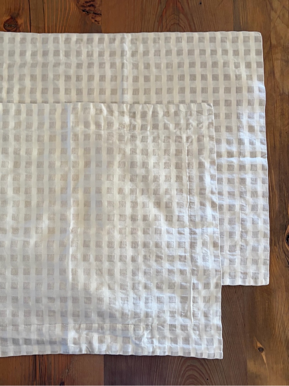 Pair of Coyuchi 100% Undyed Organic Cotton Pillow Shams Undyed 18"x18"